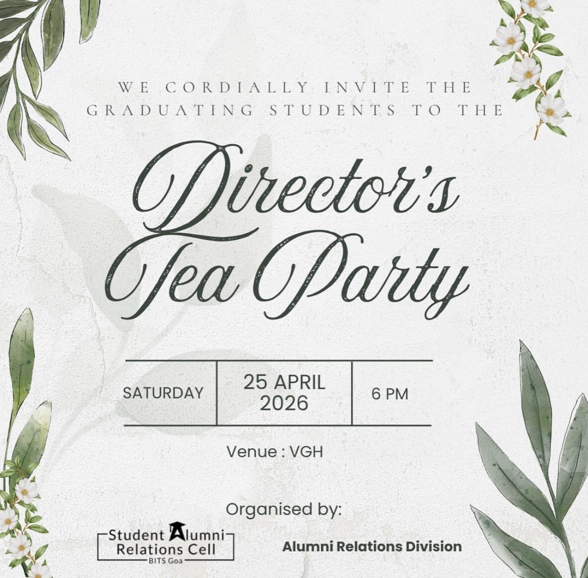 Director’s Tea Party