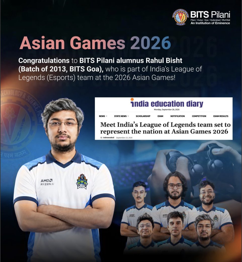 Congratulatory poster for Rahul Bisht, Asian Games 2026