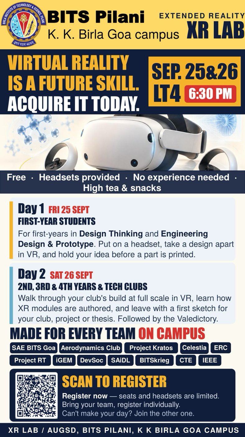 XR Lab launch workshop poster
