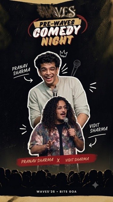 Pre-Waves comedy night poster